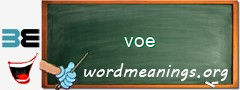 WordMeaning blackboard for voe
